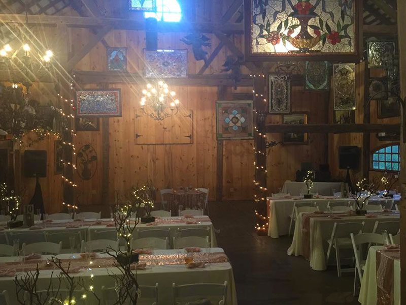 Celebrating in a rustic Barn